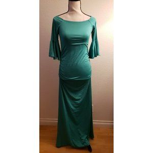 Black Cherry Women's Off Shoulder Trumpet Sleeve